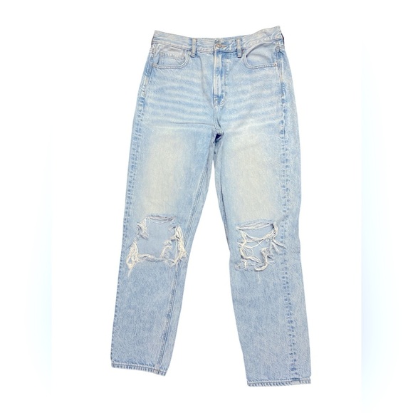 Women’s American eagle light wash high rise distressed jeans size 8 - Picture 1 of 2